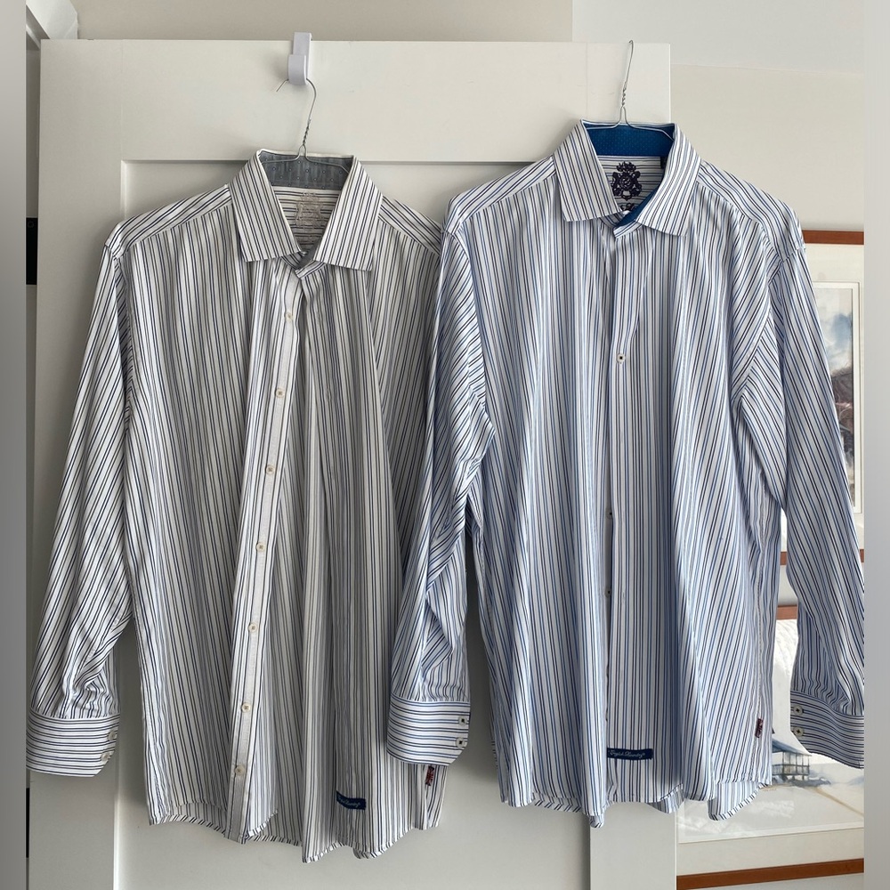 TWO ENGLUSH LAUNDRY MENS DRESS SHIRTS SIZE 17 / 34/35… EXCELLENT CONDITION
